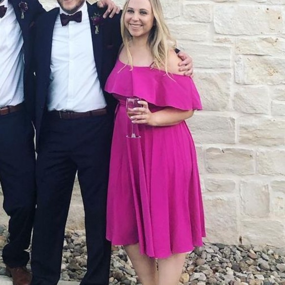 CeCe Pink Off the Shoulder Dress - Picture 8 of 8